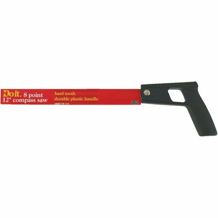 ALL-SOURCE 12 In. L. Blade 8 TPI Plastic Handle Compass Saw 262P312